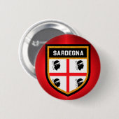 Badge Rond 5 Cm Drapeau de Sardegna (Devant & derrière)