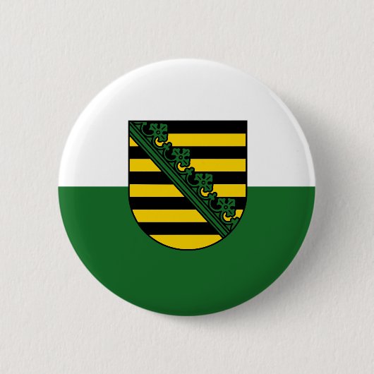 Badge Rond 5 Cm Drapeau de Saxe (Devant)