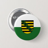 Badge Rond 5 Cm Drapeau de Saxe (Devant & derrière)