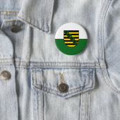 Badge Rond 5 Cm Drapeau de Saxe (En situation)