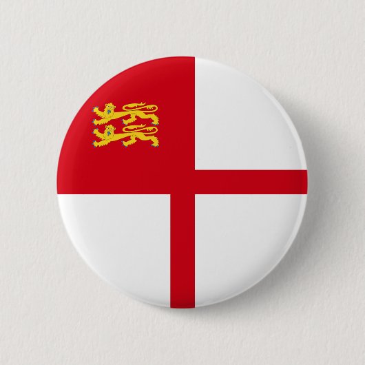Badge Rond 5 Cm Drapeau de Sercq (Devant)