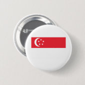 Badge Rond 5 Cm Drapeau de Singapour (Devant & derrière)