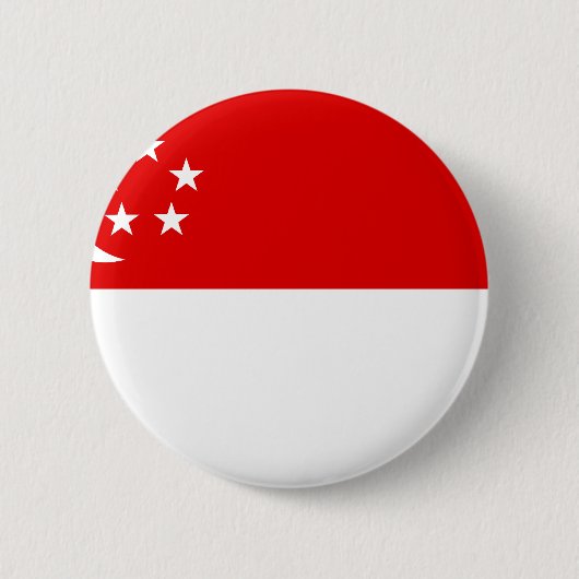 Badge Rond 5 Cm Drapeau de Singapour (Devant)