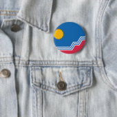 Badge Rond 5 Cm Drapeau de Sioux Falls, Dakota du Sud (En situation)