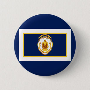 Badge Rond 5 Cm Drapeau de Springfield, Massachusetts