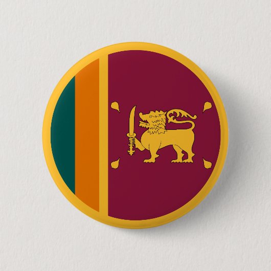 Badge Rond 5 Cm Drapeau de Sri Lanka (Devant)