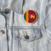 Badge Rond 5 Cm Drapeau de Sri Lanka (En situation)