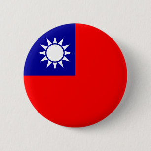Badge Rond 5 Cm Drapeau de Taïwan