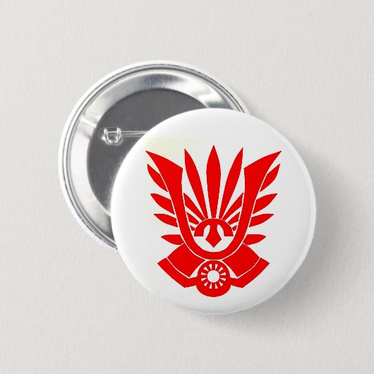 Badge Rond 5 Cm Drapeau de Tatenokai, Yukio Mishima (Devant & derrière)