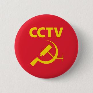 Badge Rond 5 Cm Drapeau de télévision en circuit fermé