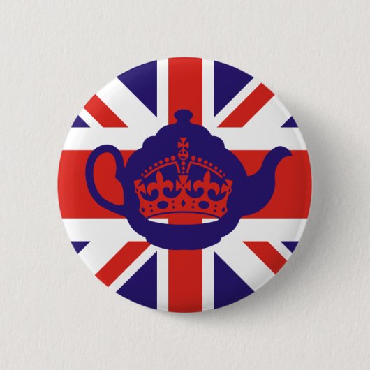 Badge Rond 5 Cm Drapeau de thé britannique (Devant)