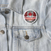 Badge Rond 5 Cm Drapeau de Tree Roots (En situation)