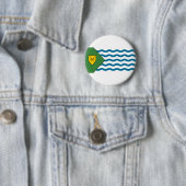 Badge Rond 5 Cm Drapeau de Vancouver (Colombie-Britannique) Bouton (En situation)