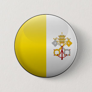 Badge Rond 5 Cm Drapeau de Ville du Vatican