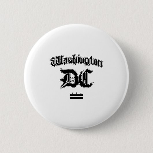Badge Rond 5 Cm Drapeau de Washington Dc Souvenir Manches Longues (Devant)
