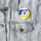 Badge Rond 5 Cm Drapeau de Winnipeg, Bouton du Manitoba (En situation)