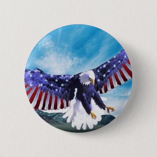 Badge Rond 5 Cm Drapeau d'Eagle (Devant)