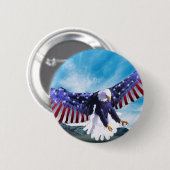 Badge Rond 5 Cm Drapeau d'Eagle (Devant & derrière)