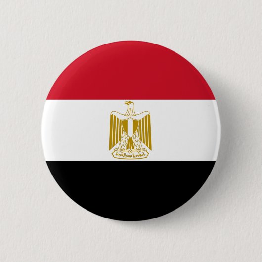Badge Rond 5 Cm Drapeau d'Egyptian (Devant)