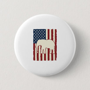 Badge Rond 5 Cm Drapeau d'éléphant patriotique Conception de vecte