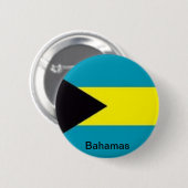 Badge Rond 5 Cm Drapeau des Bahamas (Devant & derrière)