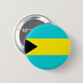 Badge Rond 5 Cm Drapeau des Bahamas (Devant & derrière)