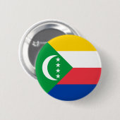 Badge Rond 5 Cm Drapeau des Comores (Devant & derrière)