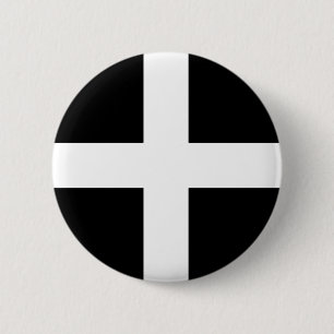 Badge Rond 5 Cm Drapeau des Cornouailles