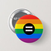 Badge Rond 5 Cm Drapeau des droits des homosexuels (Devant & derrière)