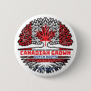 Badge Rond 5 Cm Drapeau des Eaux Profondes du Canada Pays-Bas