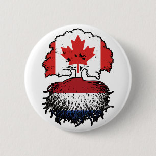 Badge Rond 5 Cm Drapeau des Eaux Profondes du Canada Pays-Bas