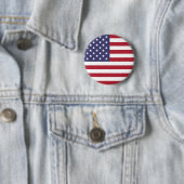 Badge Rond 5 Cm Drapeau des États-Unis (En situation)