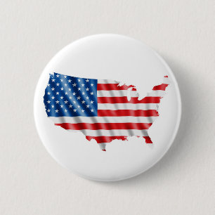 Badge Rond 5 Cm Drapeau des Etats-Unis