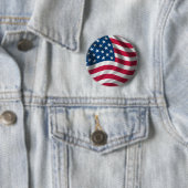 Badge Rond 5 Cm Drapeau des Etats-Unis (En situation)