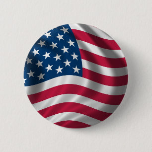 Badge Rond 5 Cm Drapeau des Etats-Unis