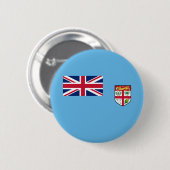 Badge Rond 5 Cm Drapeau des Fidji (Devant & derrière)