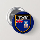 Badge Rond 5 Cm Drapeau des îles Falkland (Devant & derrière)