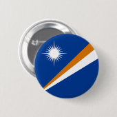 Badge Rond 5 Cm Drapeau des Îles Marshall (Devant & derrière)