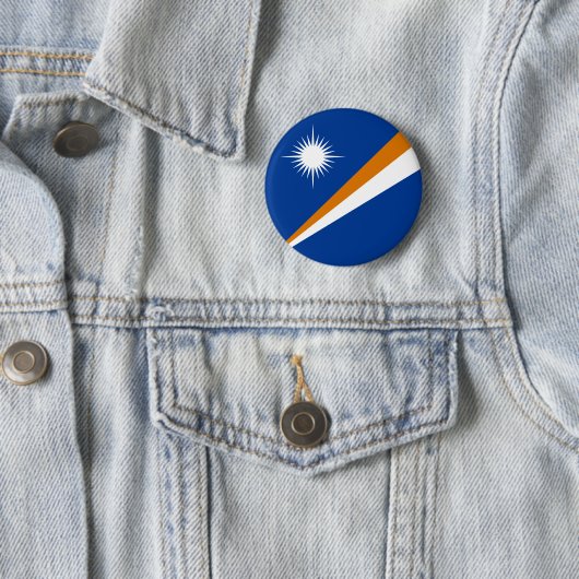 Badge Rond 5 Cm Drapeau des Îles Marshall (En situation)