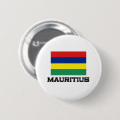 Badge Rond 5 Cm Drapeau des Îles Maurice (Devant & derrière)