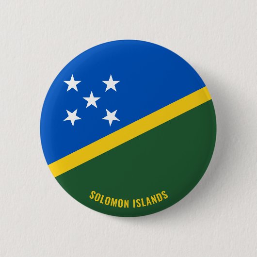 Badge Rond 5 Cm Drapeau des Îles Salomon Charming Patriotique (Devant)