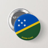 Badge Rond 5 Cm Drapeau des Îles Salomon Charming Patriotique (Devant & derrière)