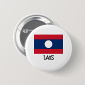 Badge Rond 5 Cm Drapeau des Laotiens (Devant & derrière)