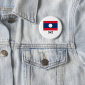 Badge Rond 5 Cm Drapeau des Laotiens (En situation)