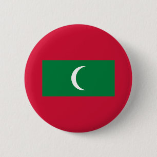 Badge Rond 5 Cm Drapeau des Maldives