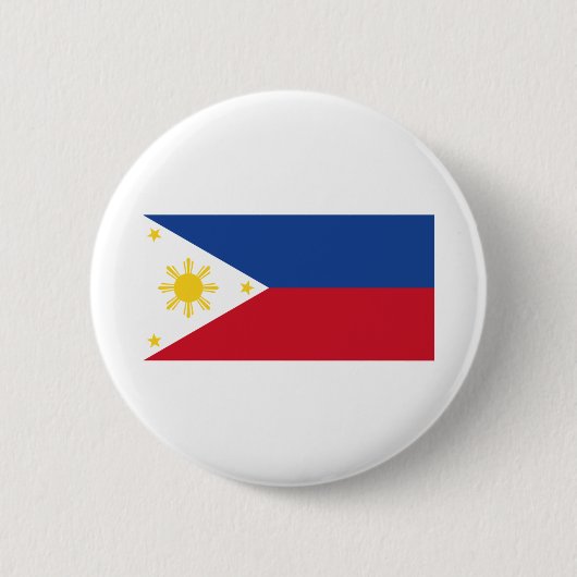 Badge Rond 5 Cm Drapeau des Philippines (Devant)