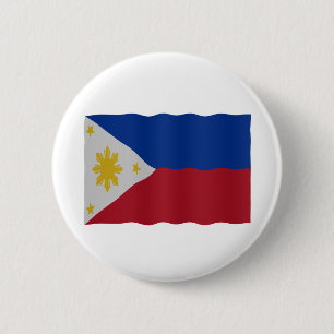 Badge Rond 5 Cm drapeau des Philippines