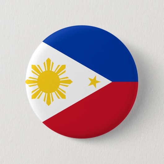 Badge Rond 5 Cm Drapeau des Philippines (Devant)