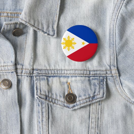 Badge Rond 5 Cm Drapeau des Philippines (En situation)