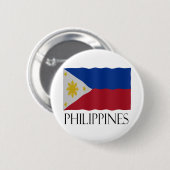 Badge Rond 5 Cm drapeau des Philippines (Devant & derrière)